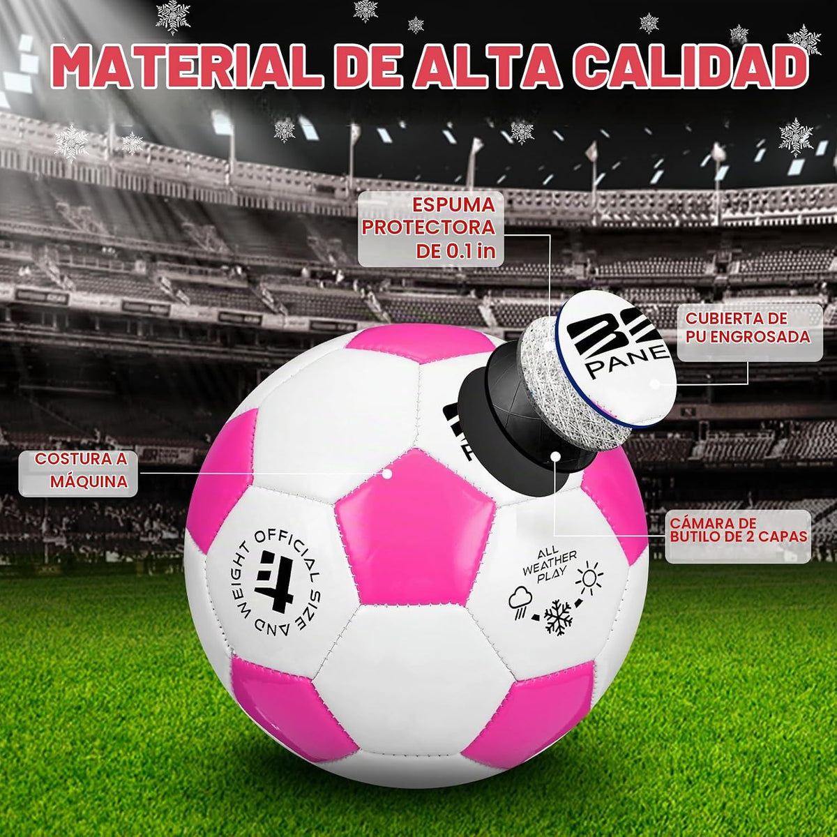 Shappy 2 pelotas de fútbol a granel con bolsa de malla de bomba | T...