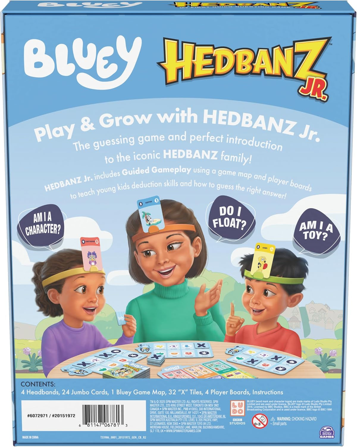Spin Master Games Bluey Hedbanz Jr. Juego de mesa para familias | E...