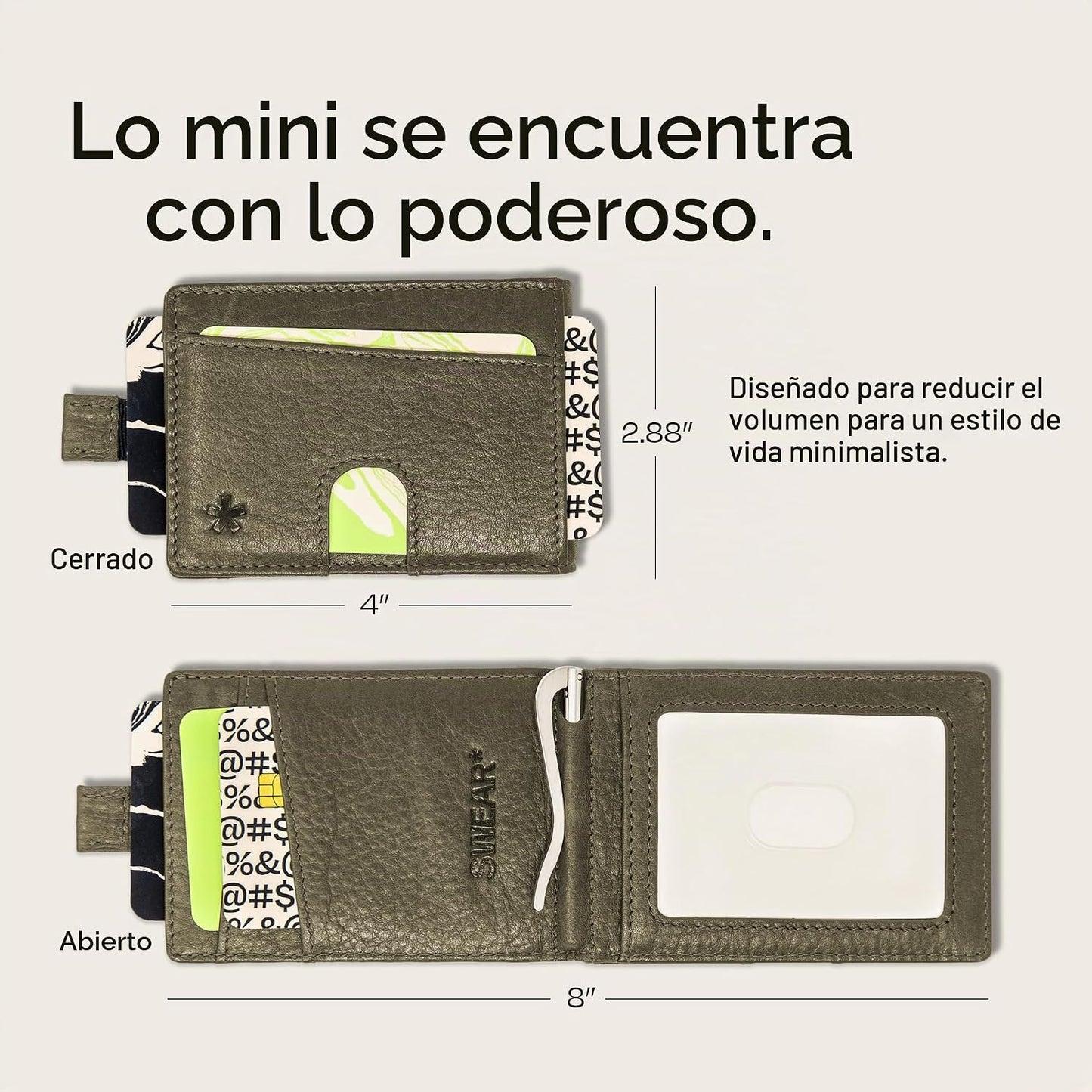 Swear Brands Billetera Delgada con Clip para Dinero | Billetera Min...