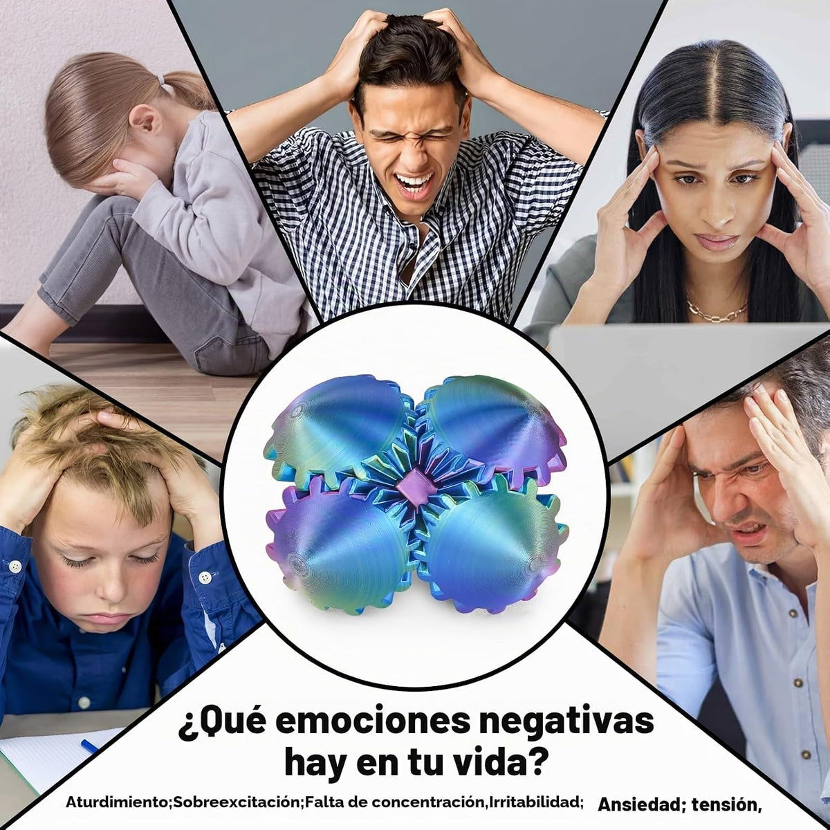 Juguete Fidget Cubo Bola de Engranajes Impreso en 3D, Juguetes Fidg...