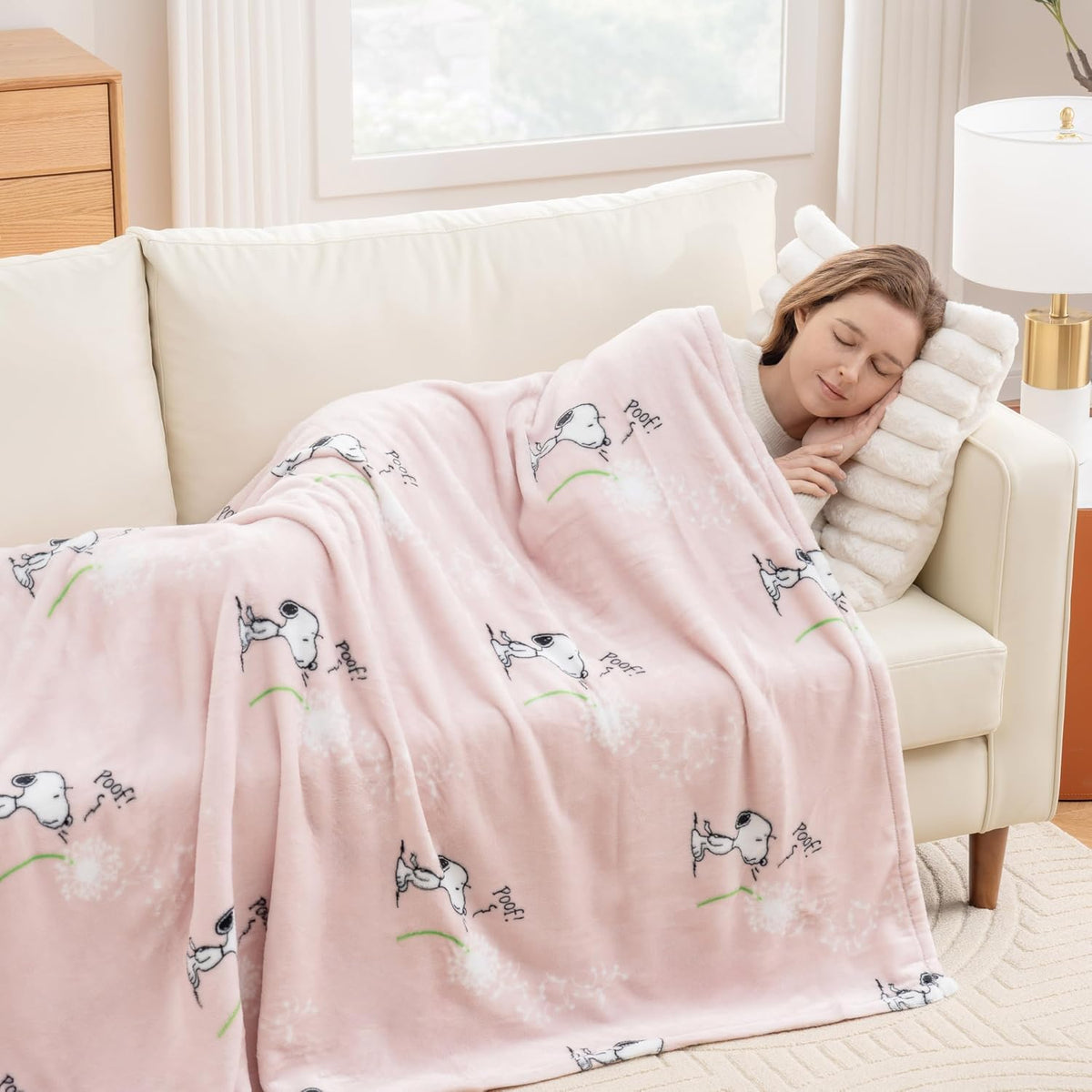 Berkshire Blanket Peanuts VelvetLoft Manta de Felpa de Personaje Li...