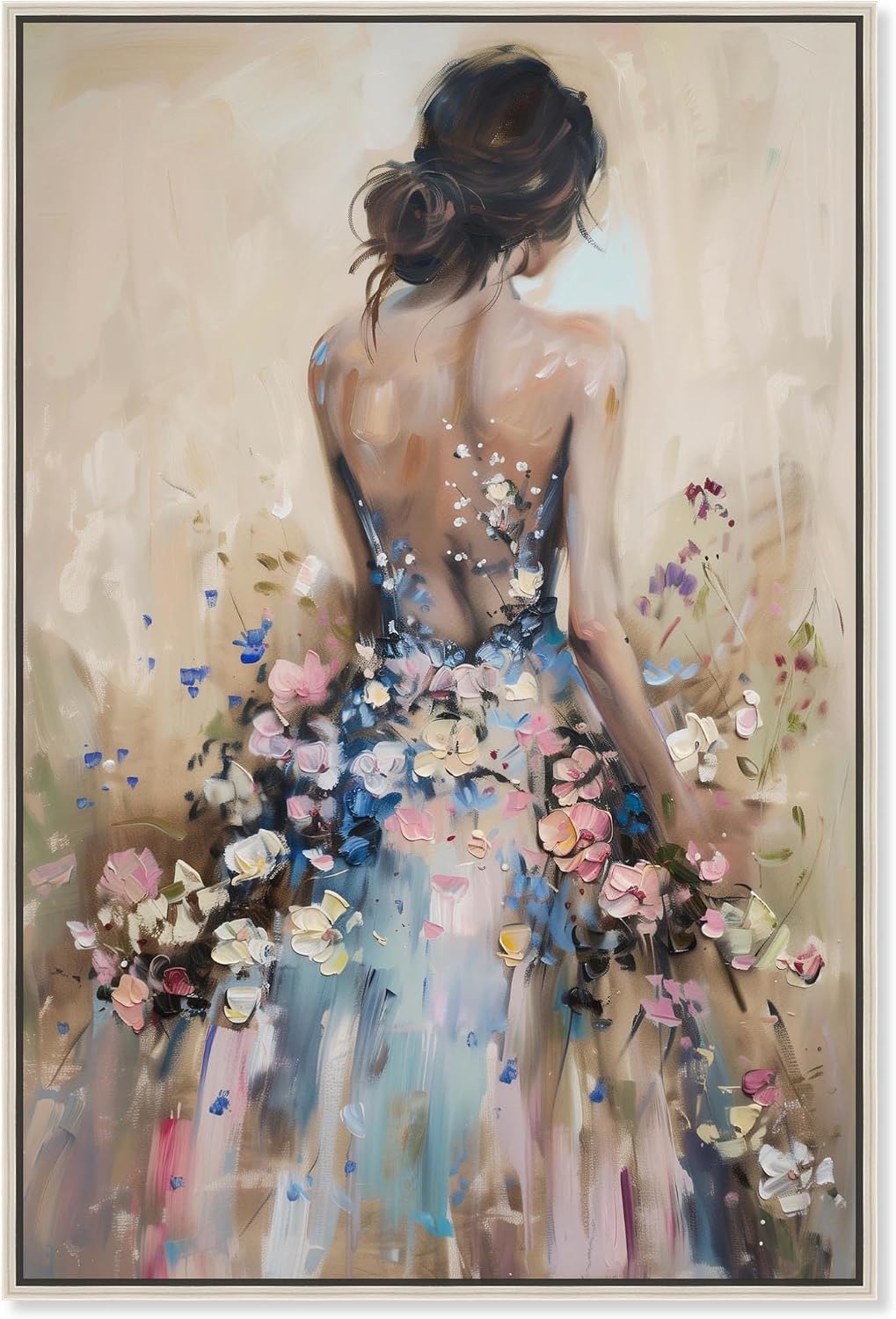 Art Remedy Vestido en lona Spring Bloom Inspiring Women Protraits,...