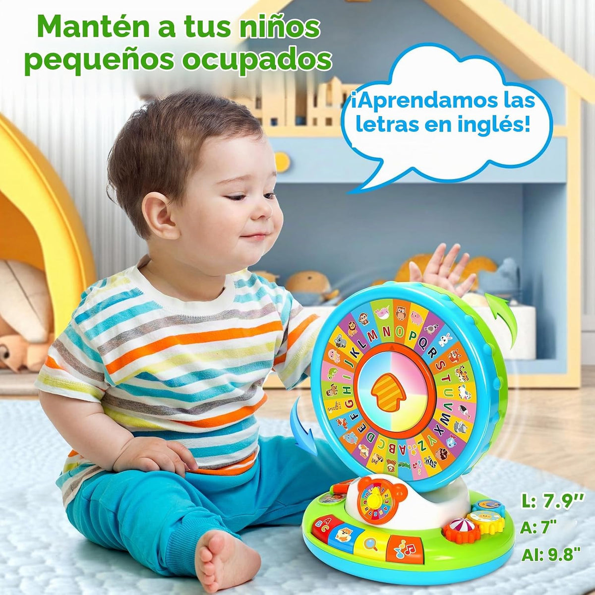 Juguetes para niños de 1, 2, 3 años, niños y niñas, alfabeto zoológ...