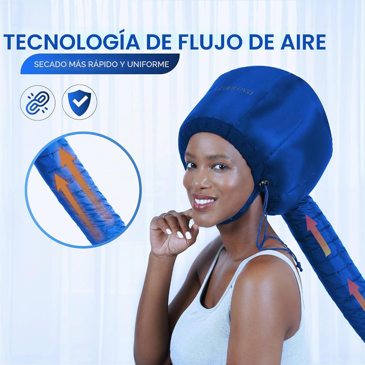 Accesorio de capó para secador de pelo Granteva con una diadema int...
