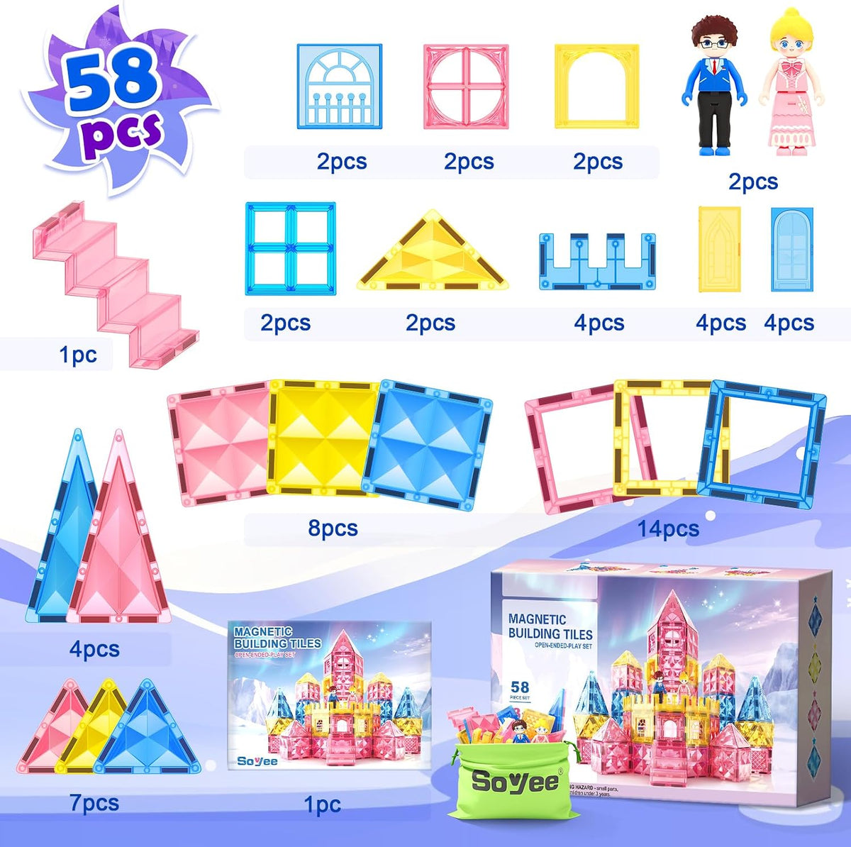 Ladrillos Magnéticos de Diamante para Niños: Bloques de Construcció...