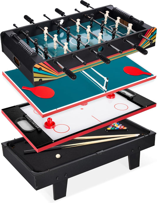 Best Choice Products Mesa de juego múltiple 4 en 1, juego de arcada...