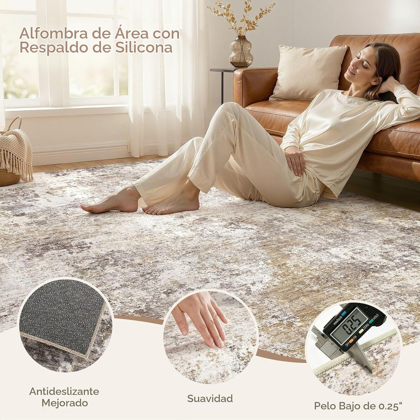 Nakagishi - Alfombras de 6x9 para sala de estar: alfombra moderna a...