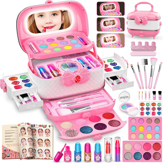 58Pcs Kit de maquillaje para niños para niña - Juego de cosméticos...