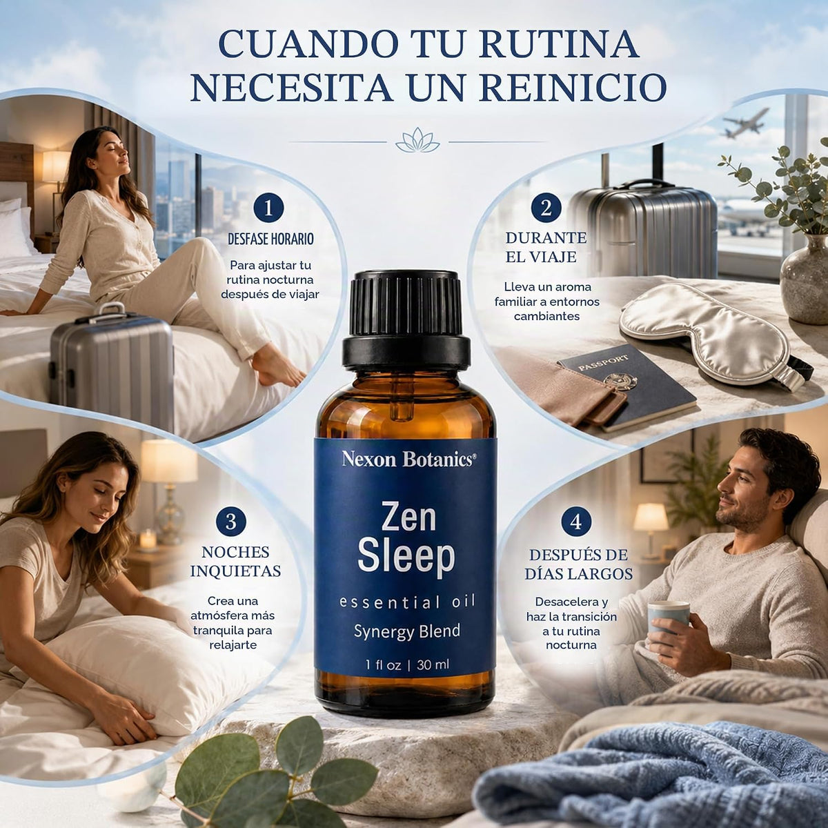 Zen Sleep - Mezcla de aceites esenciales para difusor, 1.0 fl oz, a...