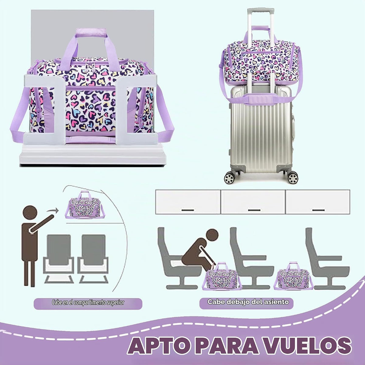 Esteemly Juego de equipaje de mano para niños grandes y mujeres, ma...