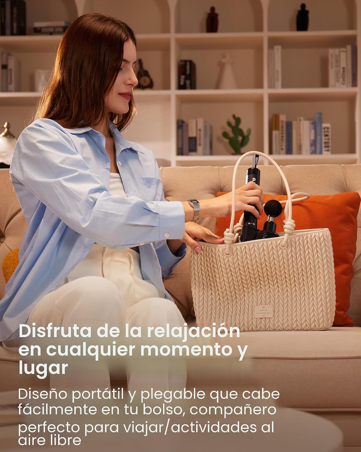 NAPRE Pistola de masaje plegable con mango de extensión y 5 ángulos...