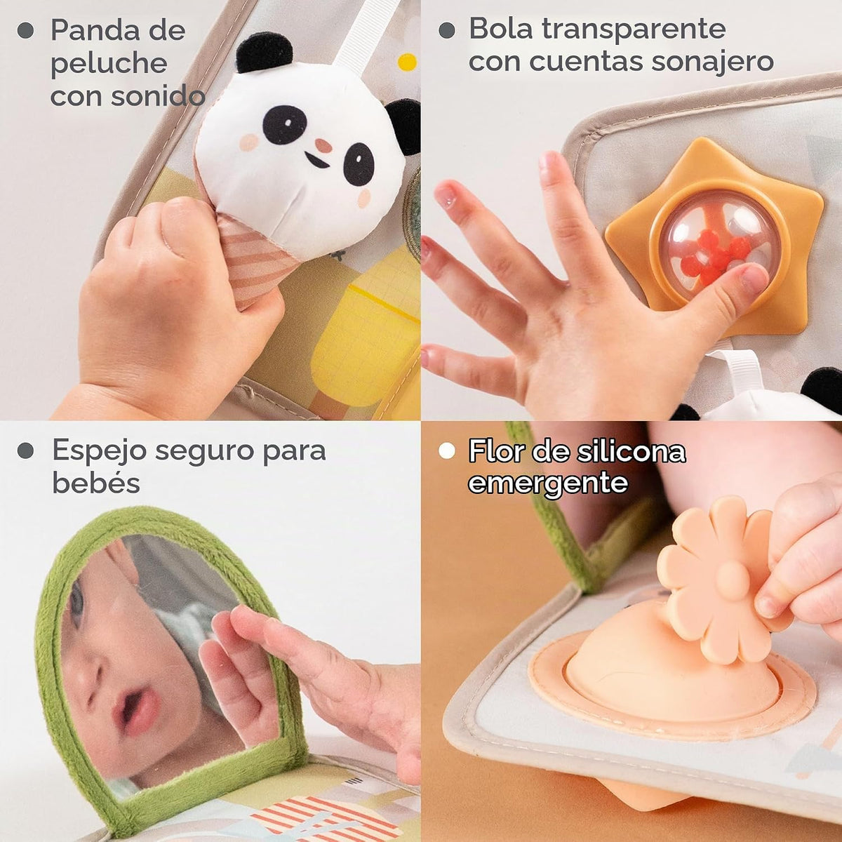 Taf Toys Play Station - Tablero Montessori multisensorial para niño...