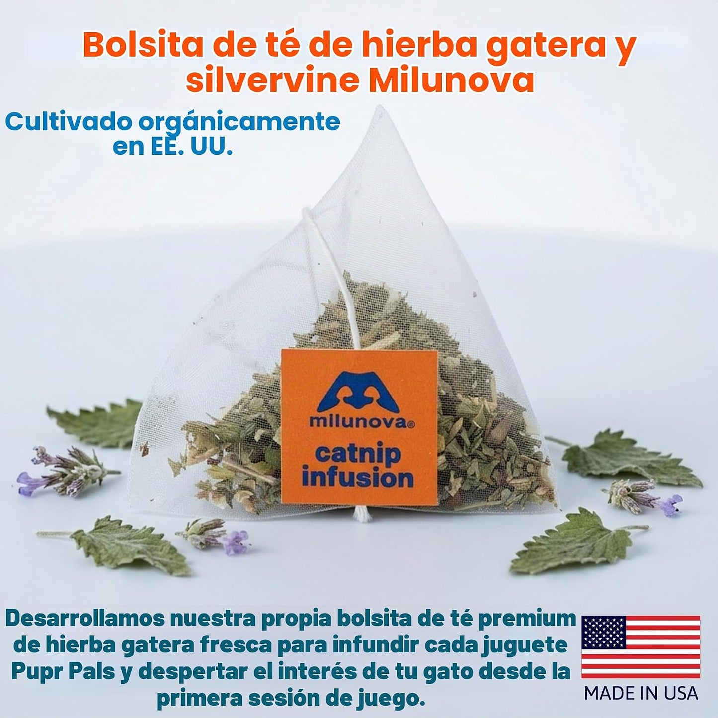 Milunova Pupr Pals - Guante de lucha para gatos con infusión de hie...