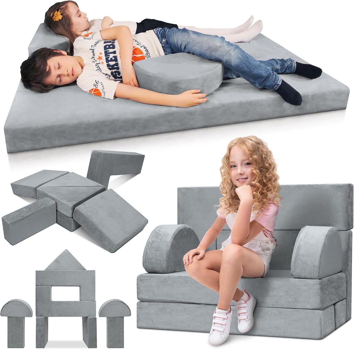 Lunix LX22 - Sofá modular de juegos para niños, sofá modular para n...
