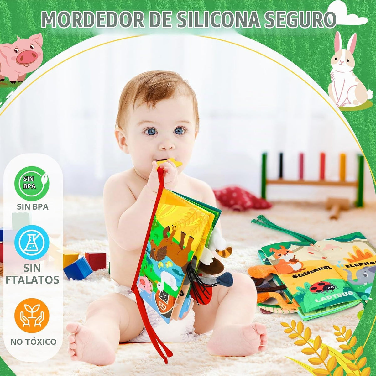 BBWOO Juguete suave para bebé, regalo de ducha para niño recién nac...