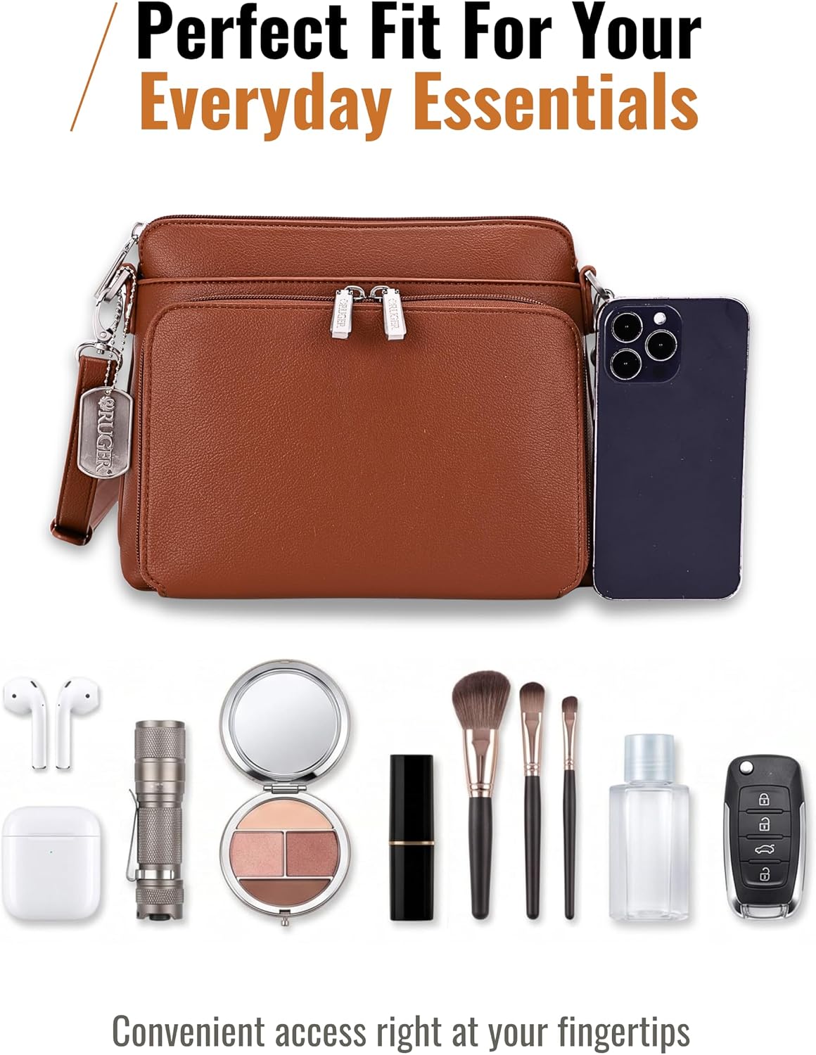 JESSIE&amp;JAMES\/RUGER Athena Everyday Carry Crossbody Bag para mu...