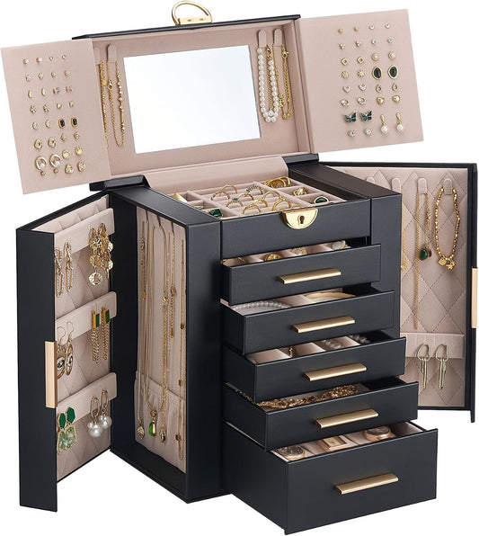 Lolalet Joyero organizador grande para mujer, organizador de joyas...