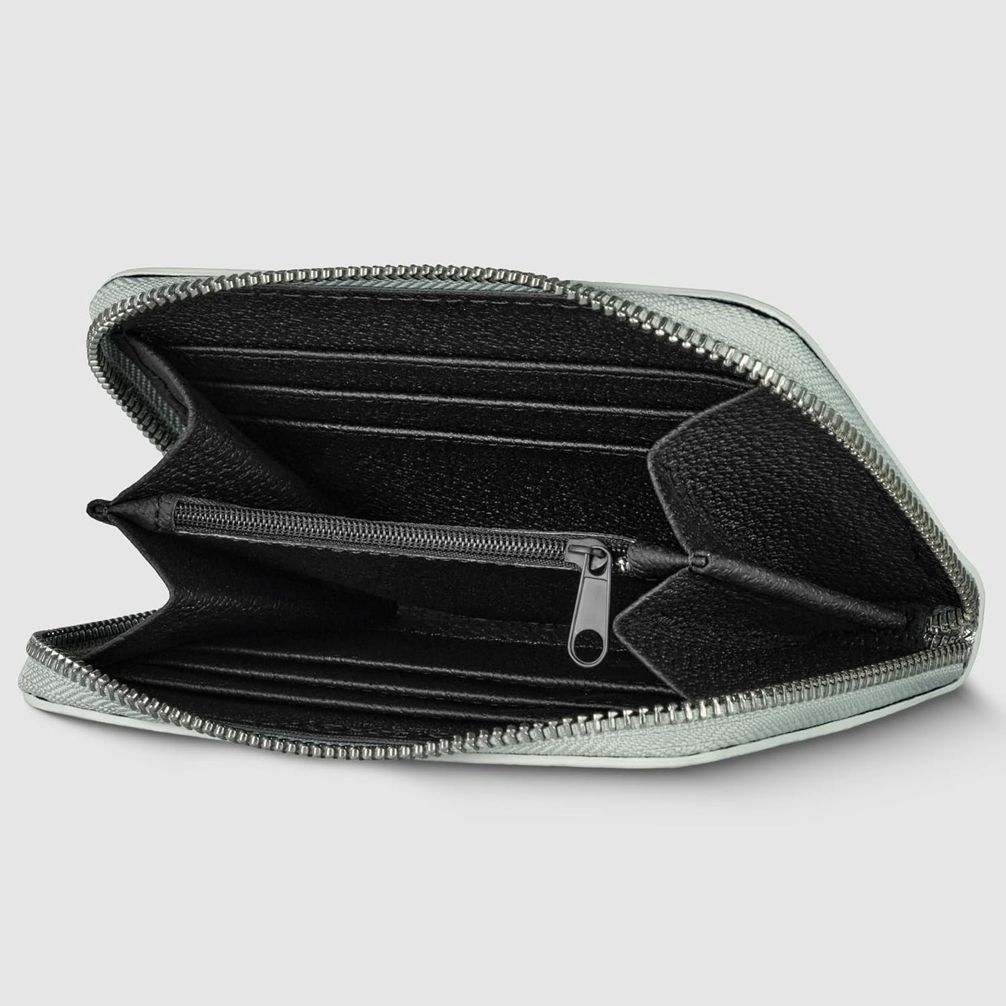 TAKEASY Cartera italiana de gamuza auténtica para mujer con tejido...