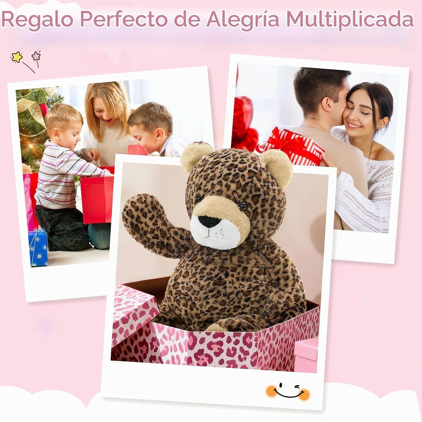 MaoGoLan Juguete de peluche de guepardo gigante de 51 pulgadas, alm...