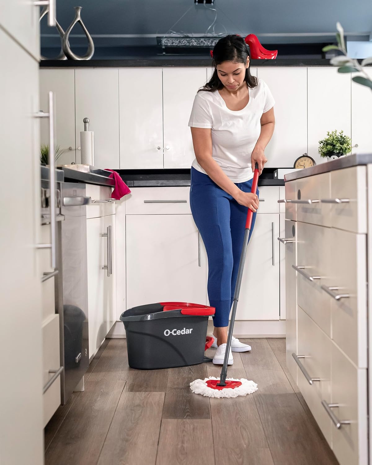 O-Cedar EasyWring - Sistema de limpieza de suelos con balde y frego...