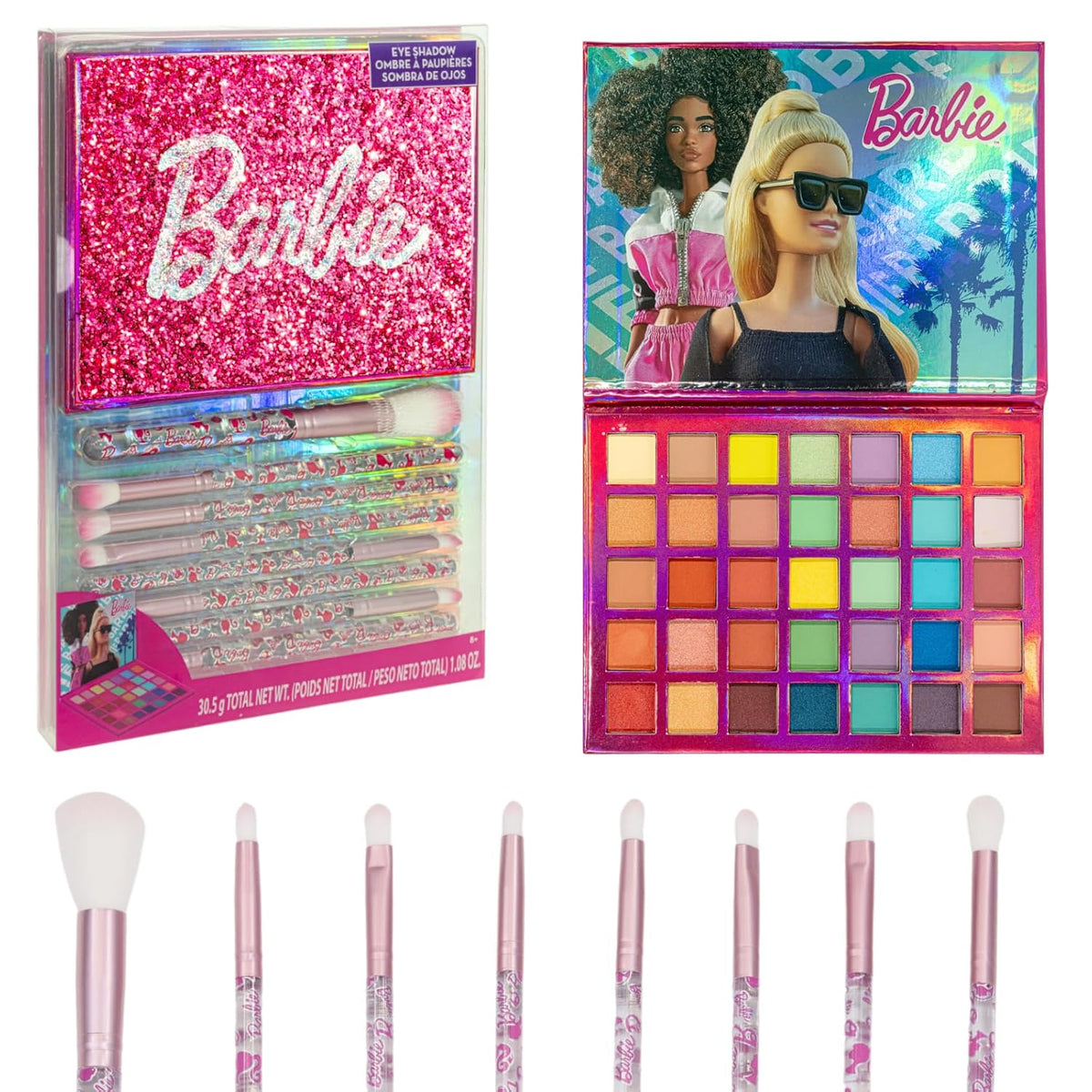 Barbie Paleta de sombras de 35 pozos con 8 pinceles, a partir de 8...