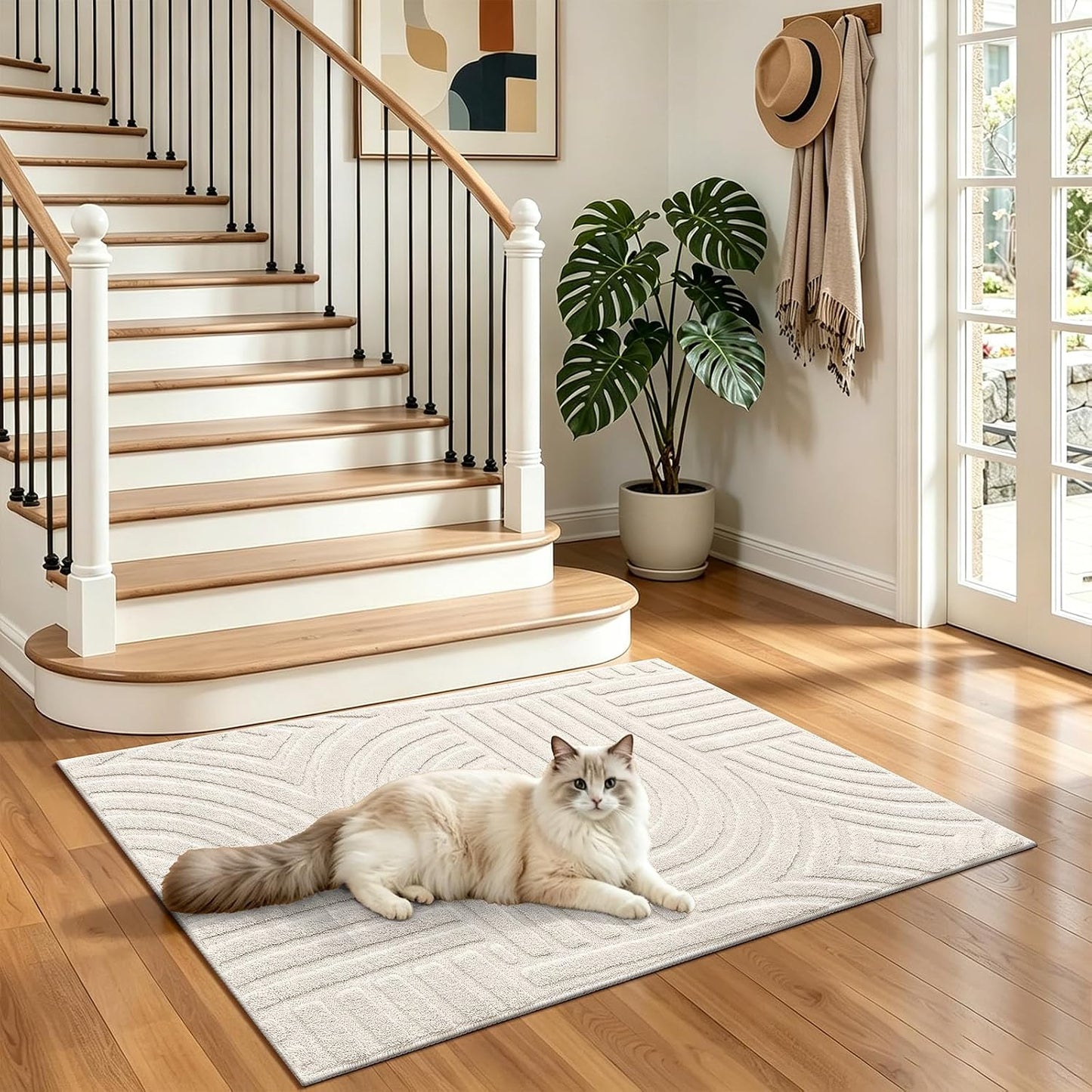 Pauwer Alfombras lavables para sala de estar, de 2 x 3 pies, modern...