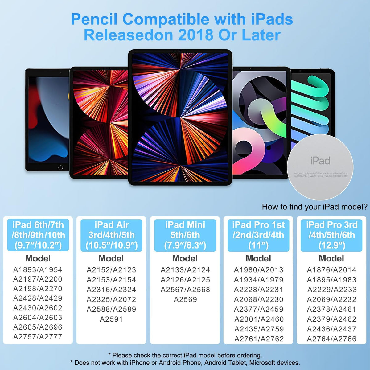 Lápiz capacitivo para iPad Apple: Carga rápida para lápiz de Apple...