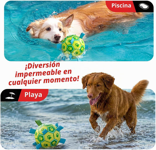 QDAN Juguetes para perros Pelota de fútbol - Bolas duraderas para p...