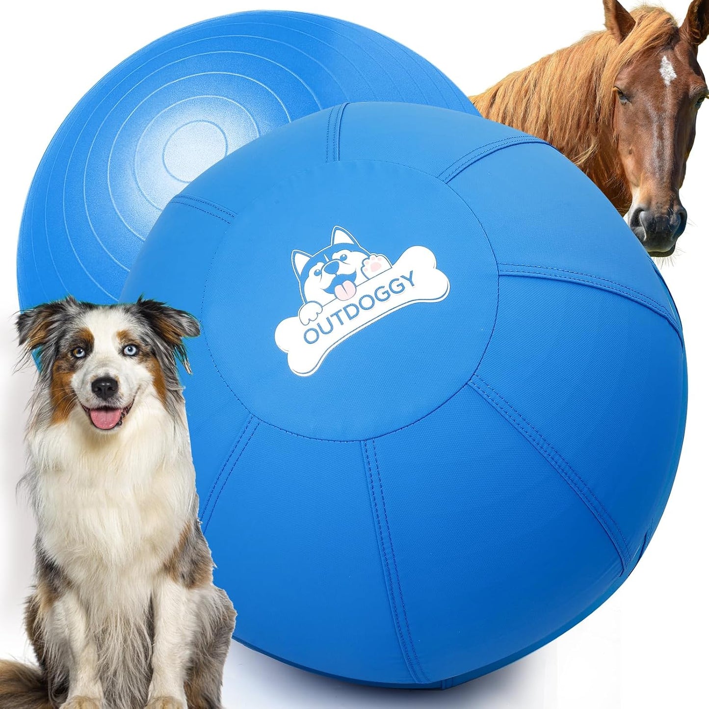 Outdoggy Pelota de pastoreo para perros de 25" - Resistente para ra...