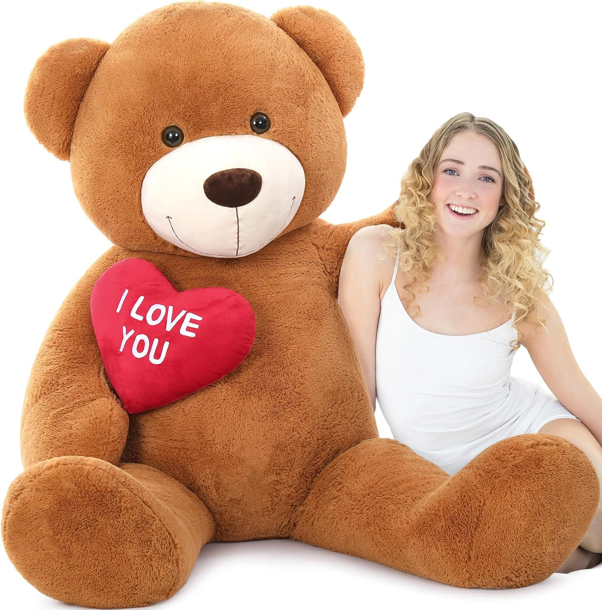 BENINY Oso de peluche gigante animal de peluche 52" - Oso de pe...