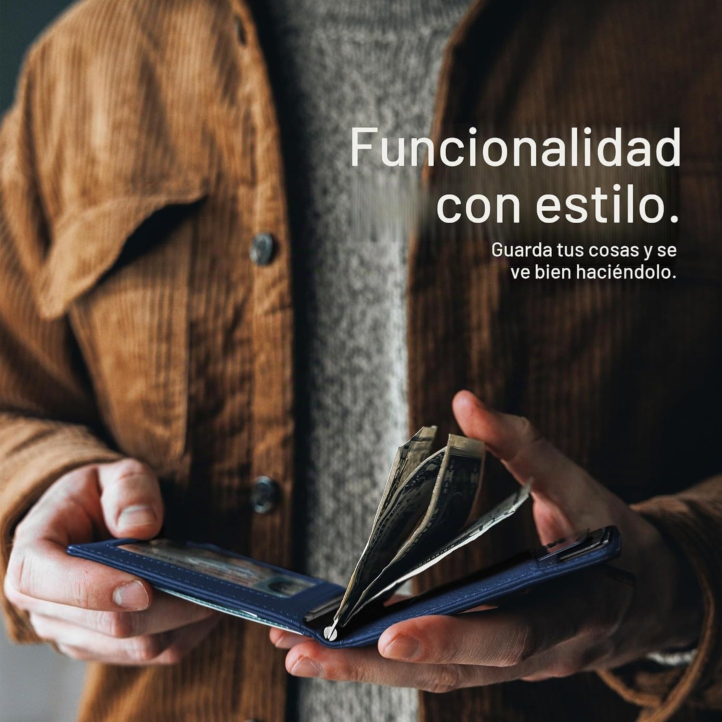 Swear Brands Billetera delgada con clip para dinero, cartera minima...