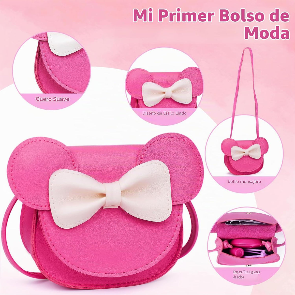 Juego de monedero para niñas pequeñas con juego de juguetes de maqu...