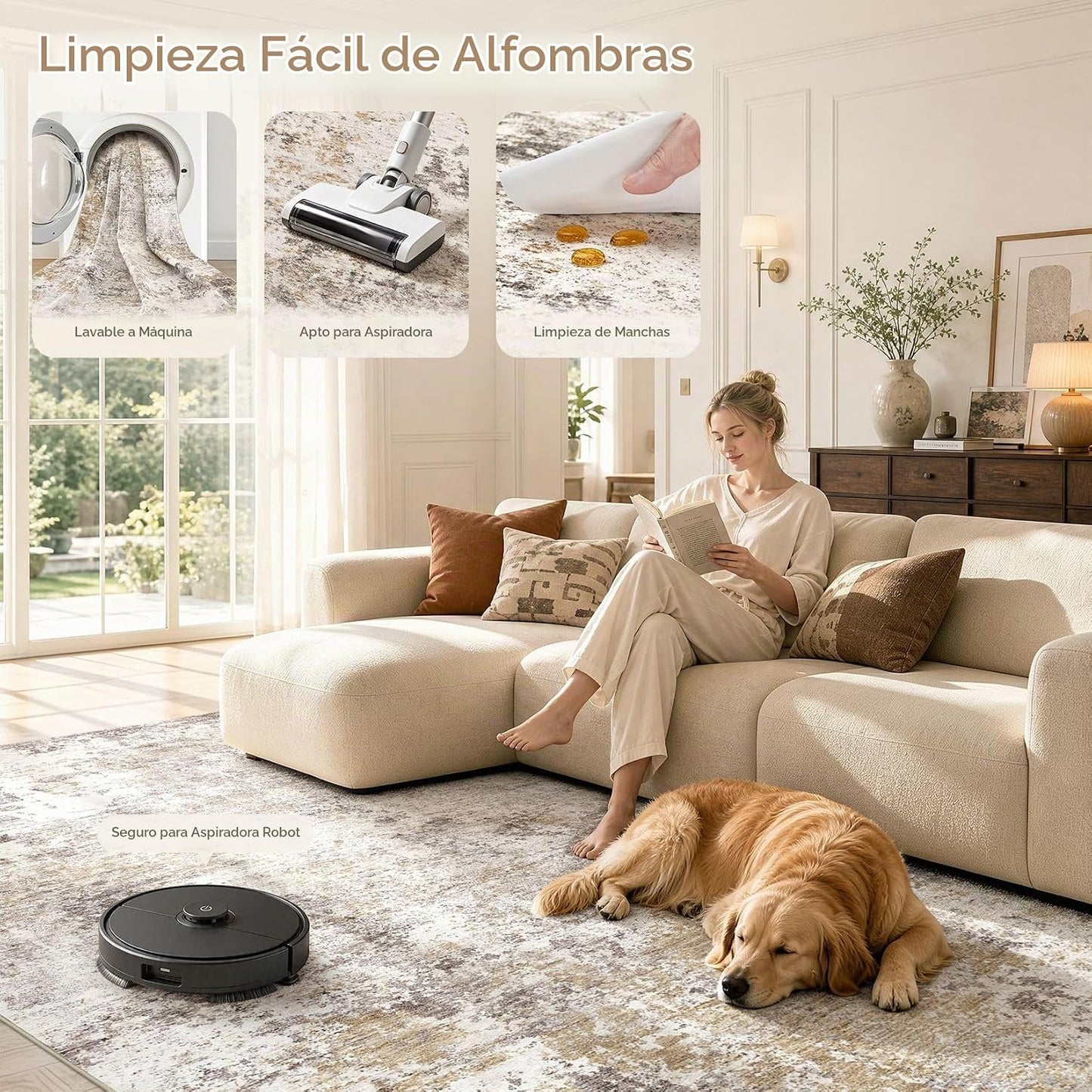 Nakagishi - Alfombras de 6x9 para sala de estar: alfombra moderna a...