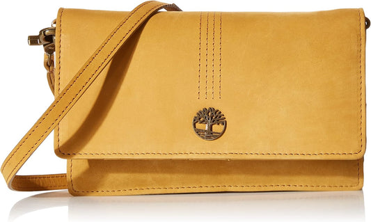Timberland - Bolso cruzado de cuero RFID con billetera, Tamaño único