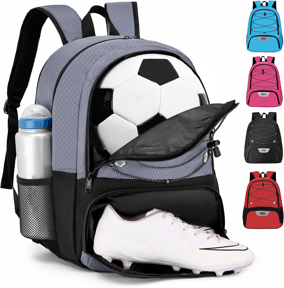 Hsmihair - Mochila de fútbol juvenil - Mochila para fútbol y balonc...