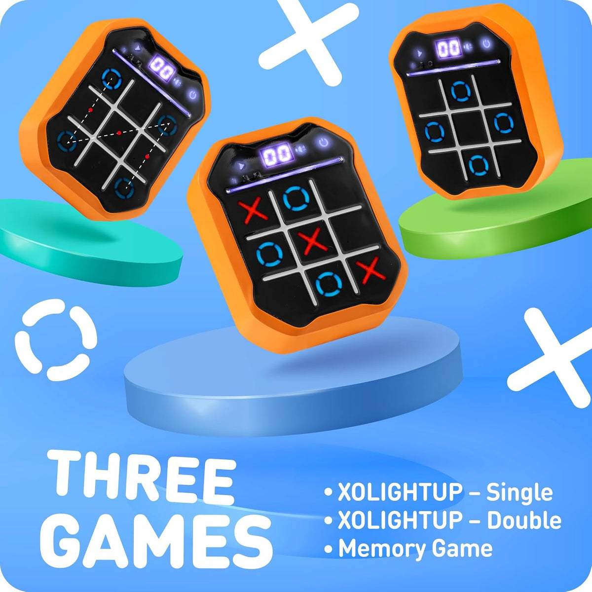 Juego electrónico de mano Tic-Tac-Toe | Juegos de memoria y cerebro...