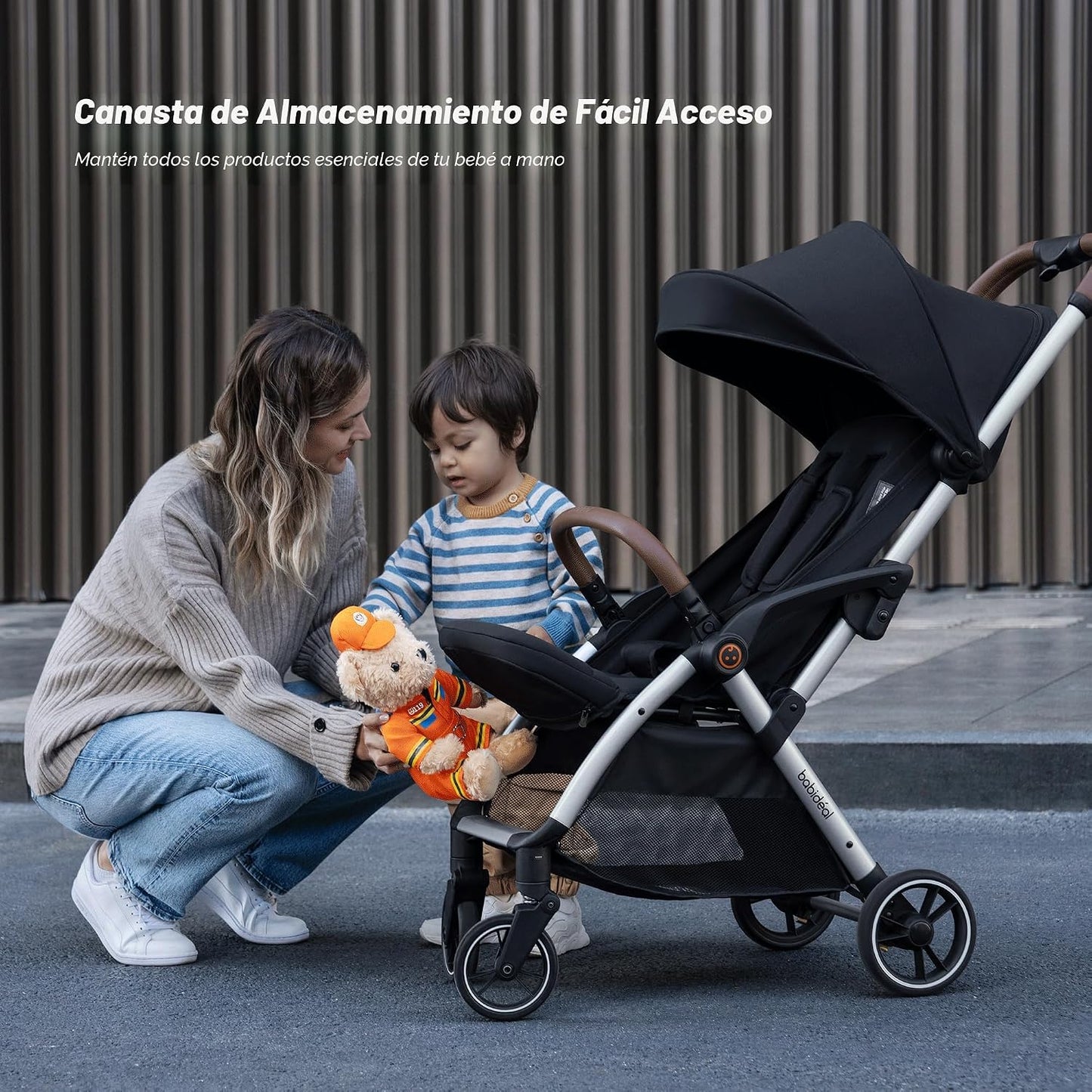 Cochecito de bebé, cochecito de viaje ligero plegable automático pa...