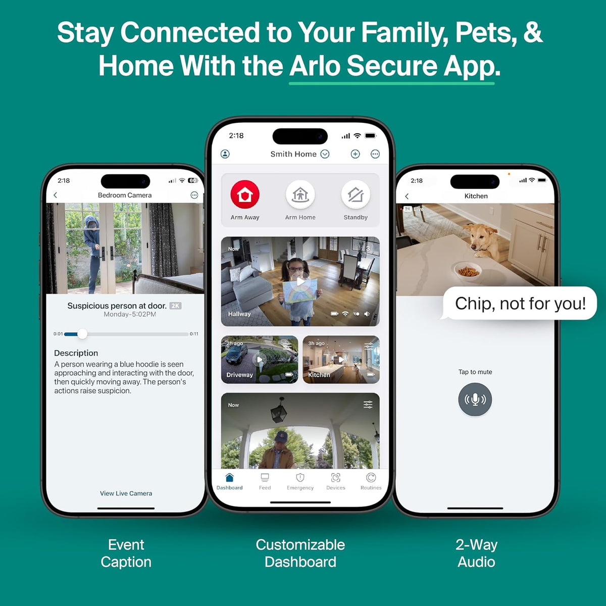 Arlo Cámara de seguridad Essential para interiores con zoom panorám...