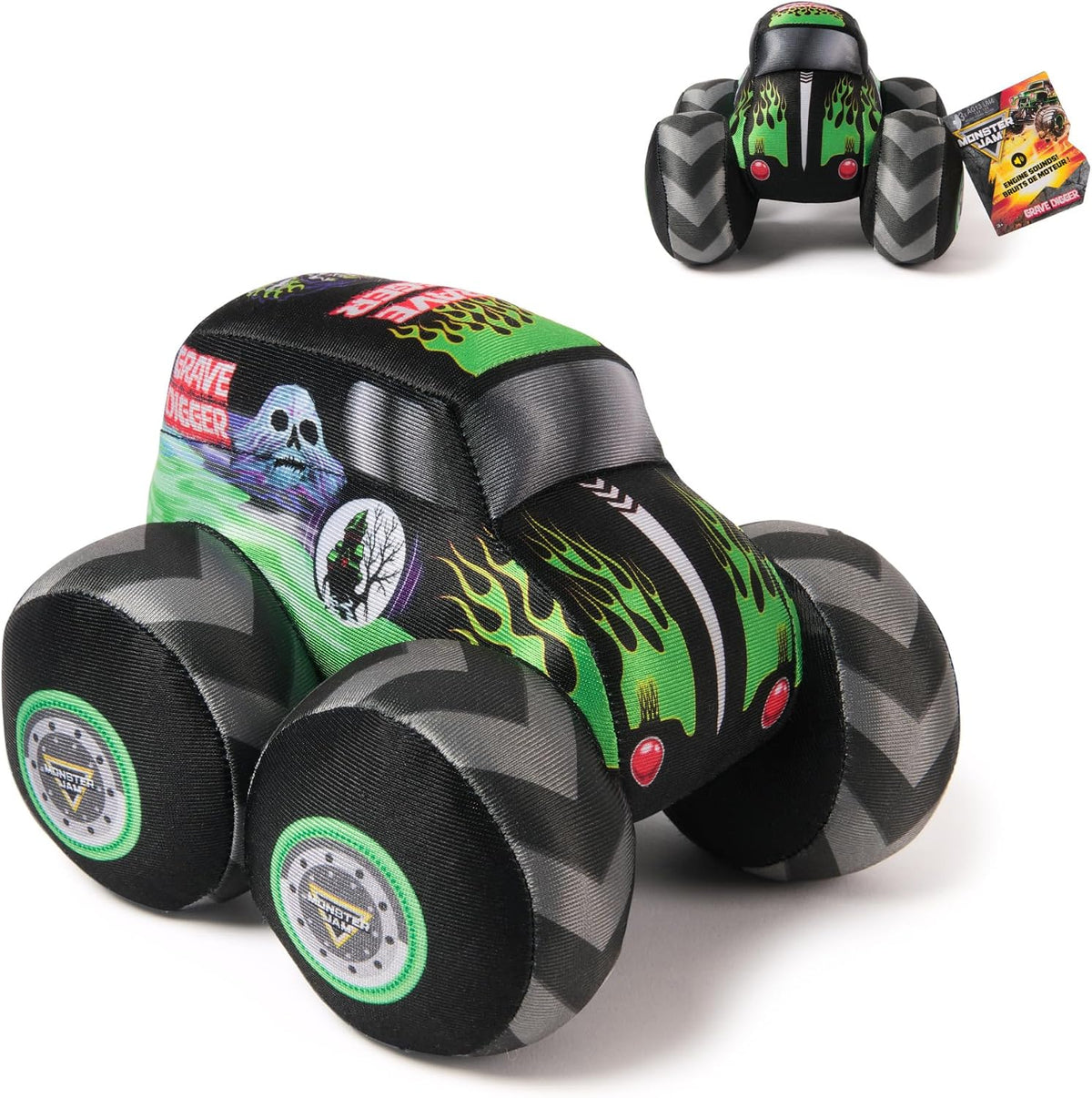 Monster Jam Camión de peluche oficial de 7 pulgadas con sonidos de...