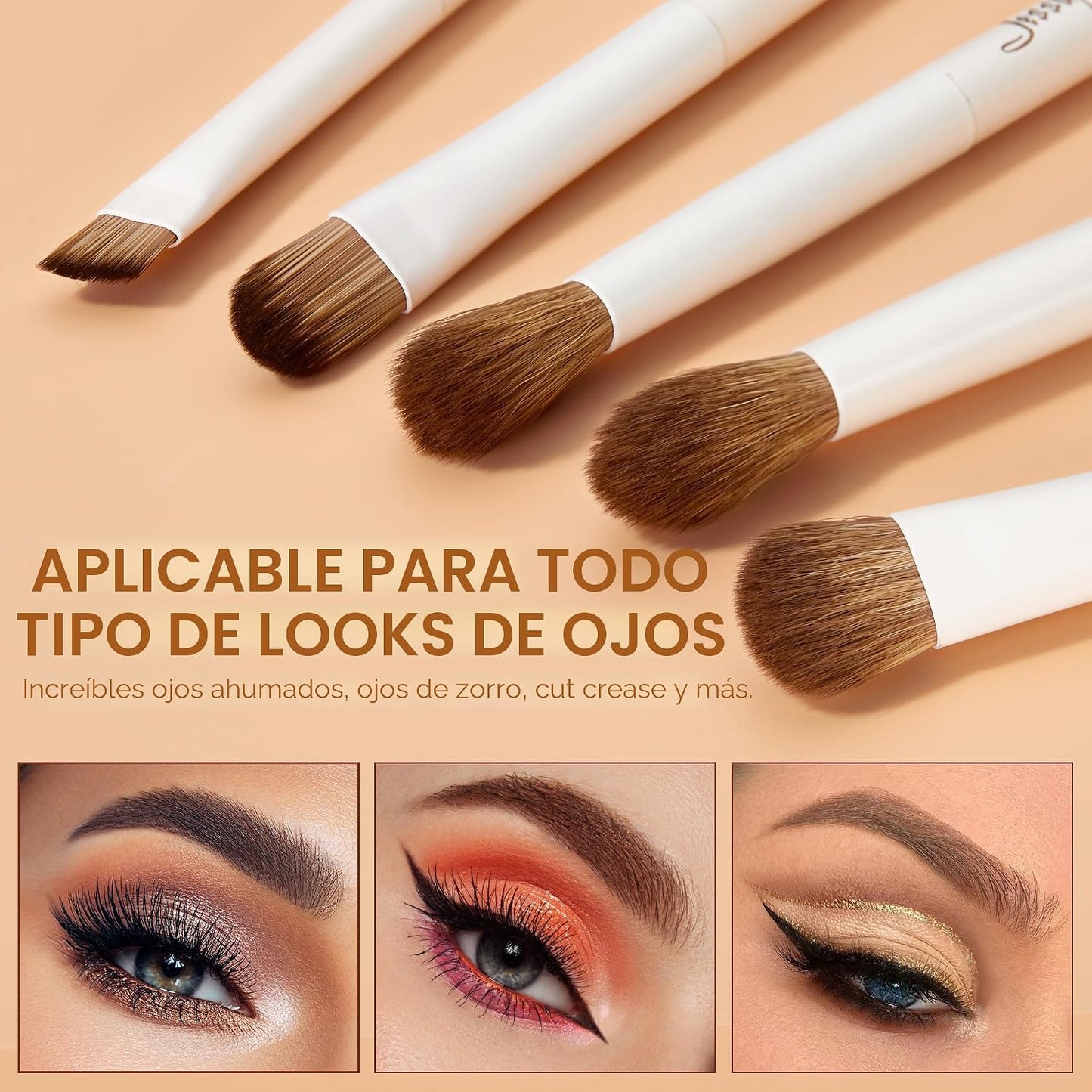 Jessup Juego de brochas de maquillaje, 14 piezas, juego de brochas...