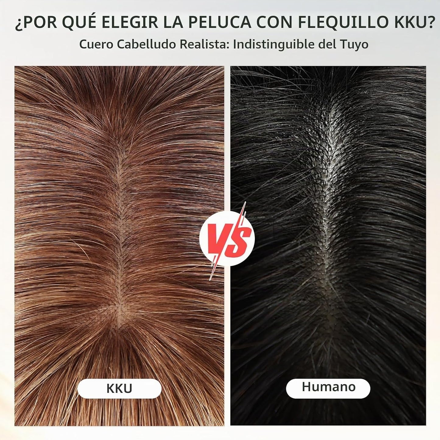 Wear but free KKU - Peluca de cabello humano de 16 pulgadas, peluca...