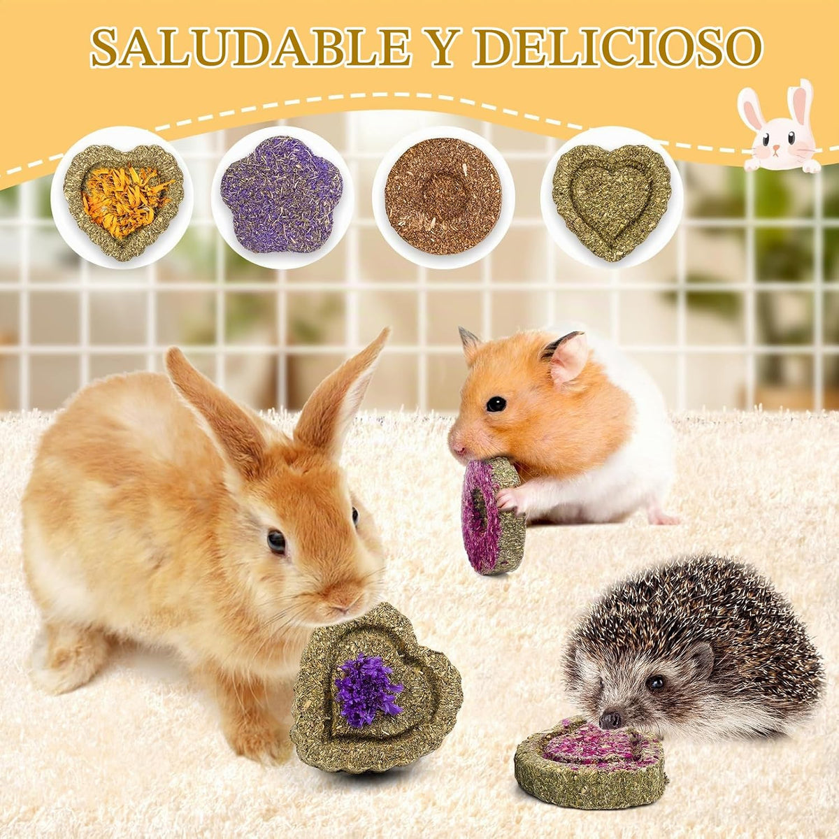 VESPRO 30 piezas de conejillo de indias alimentos naturales para co...