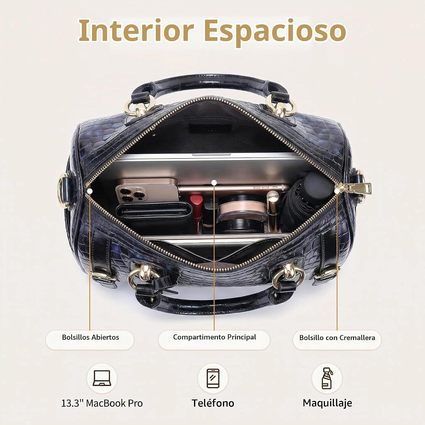 FEIMINA Monederos de cuero genuino para mujer, bolsos de diseñador...