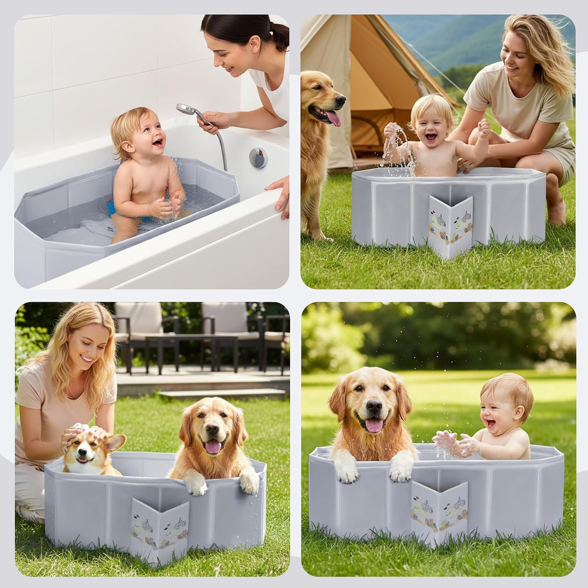 Bañera de bebé para recién nacidos hasta niños pequeños de 1 a 6 añ...