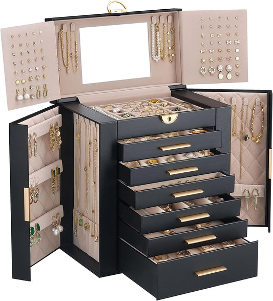 Lolalet Joyero organizador grande para mujer, organizador de joyas...