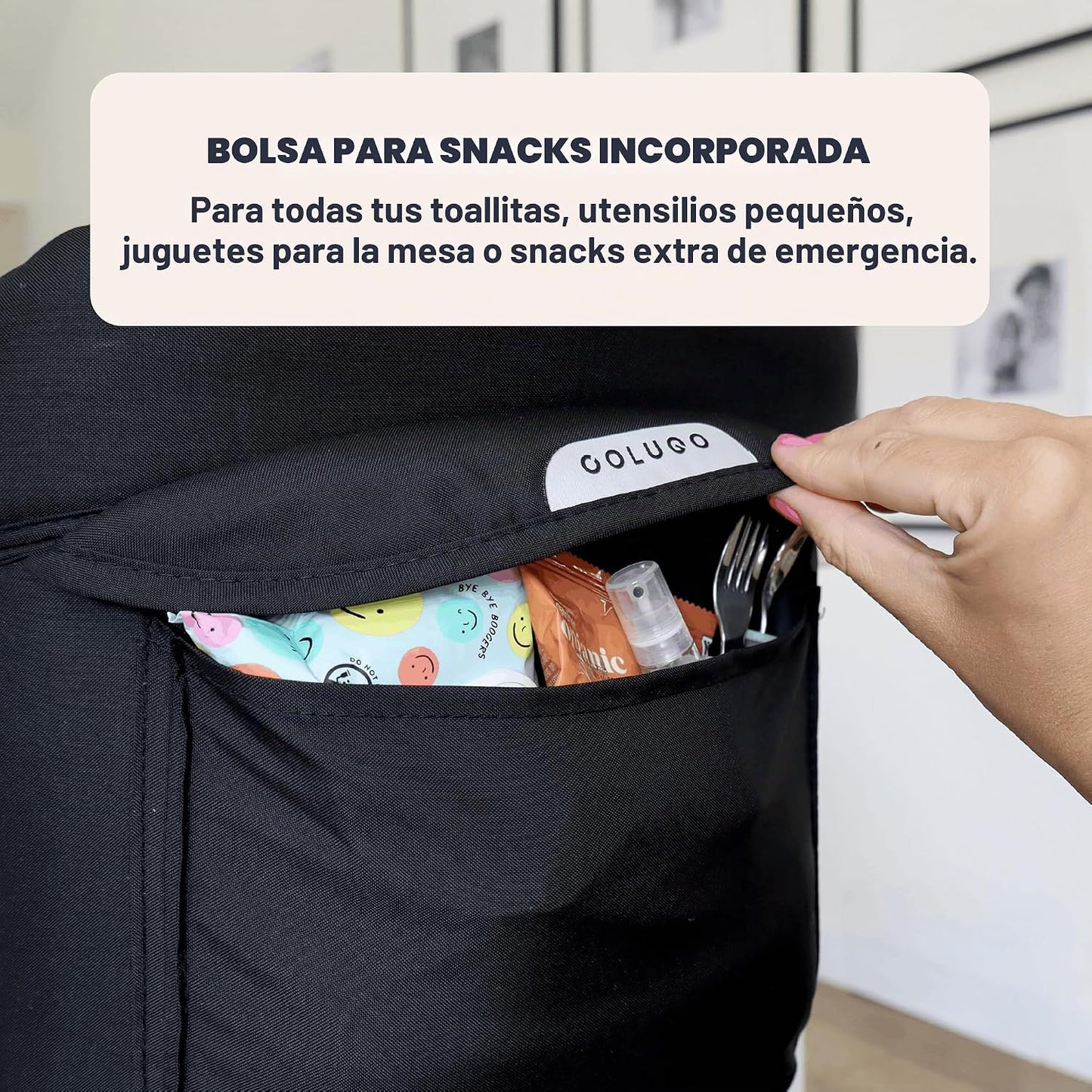 Colugo Silla alta con clip, silla alta portátil para bebé y niño, a...