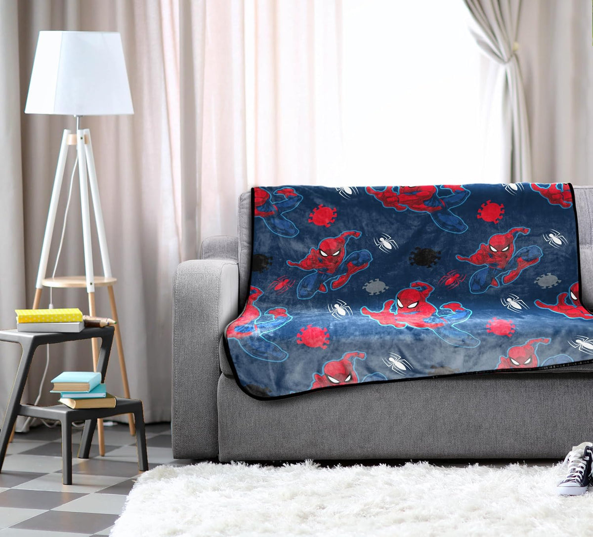 Manta de felpa Marvel Spiderman - Mide 50 x 60 pulgadas - Ropa de c...