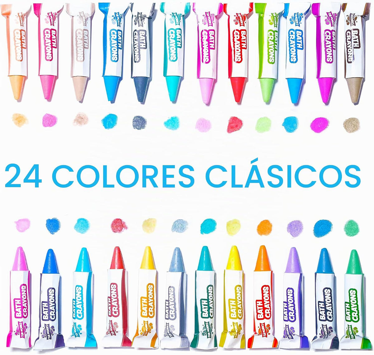 Tub Works® Smooth™ - Crayones de baño de juguete de baño, paquete d...