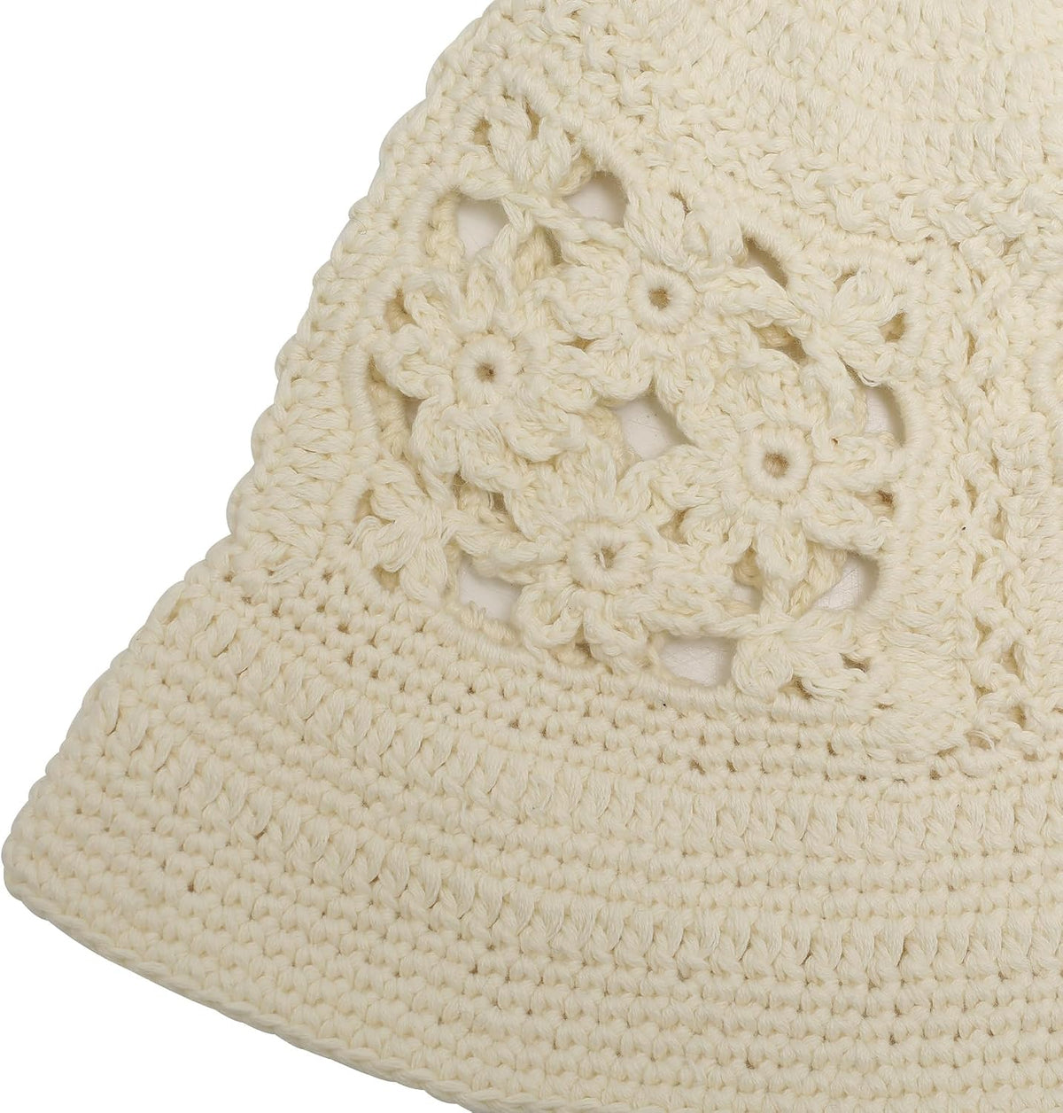 ZLYC Sombrero de pescador de algodón para mujer, hecho a mano, teji...