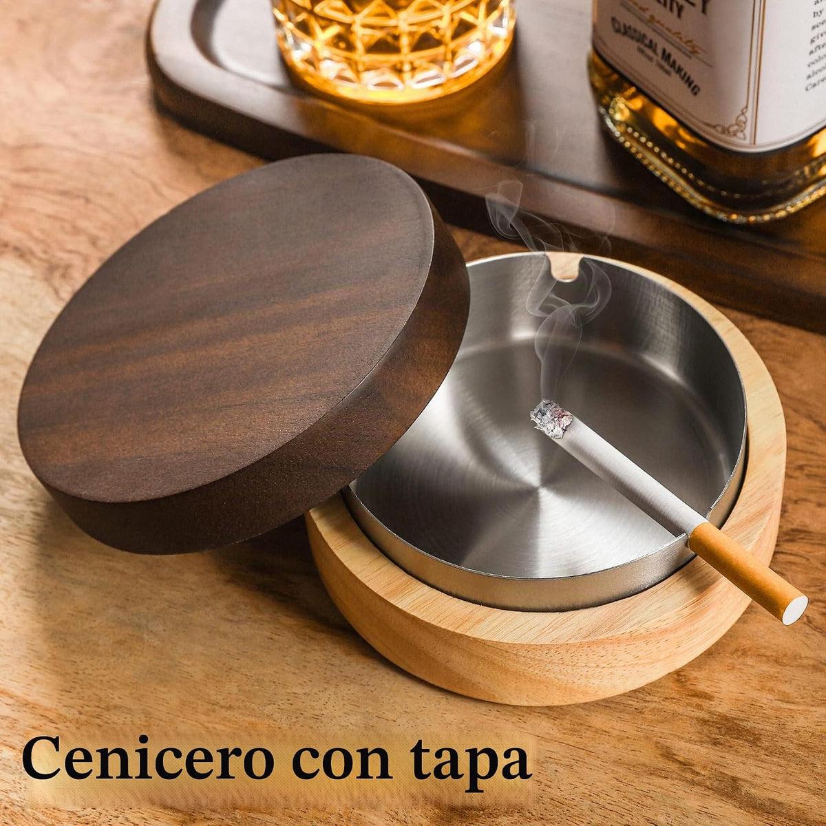DDAJJAJ Lindos ceniceros para cigarrillos, bandeja de cenizas sin h...